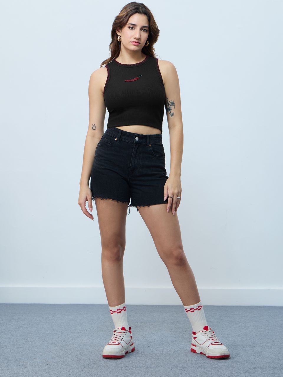 Ribbed Tank: Chilli