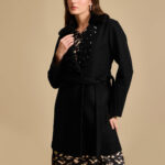 Overcoat With Lapel Embellishment